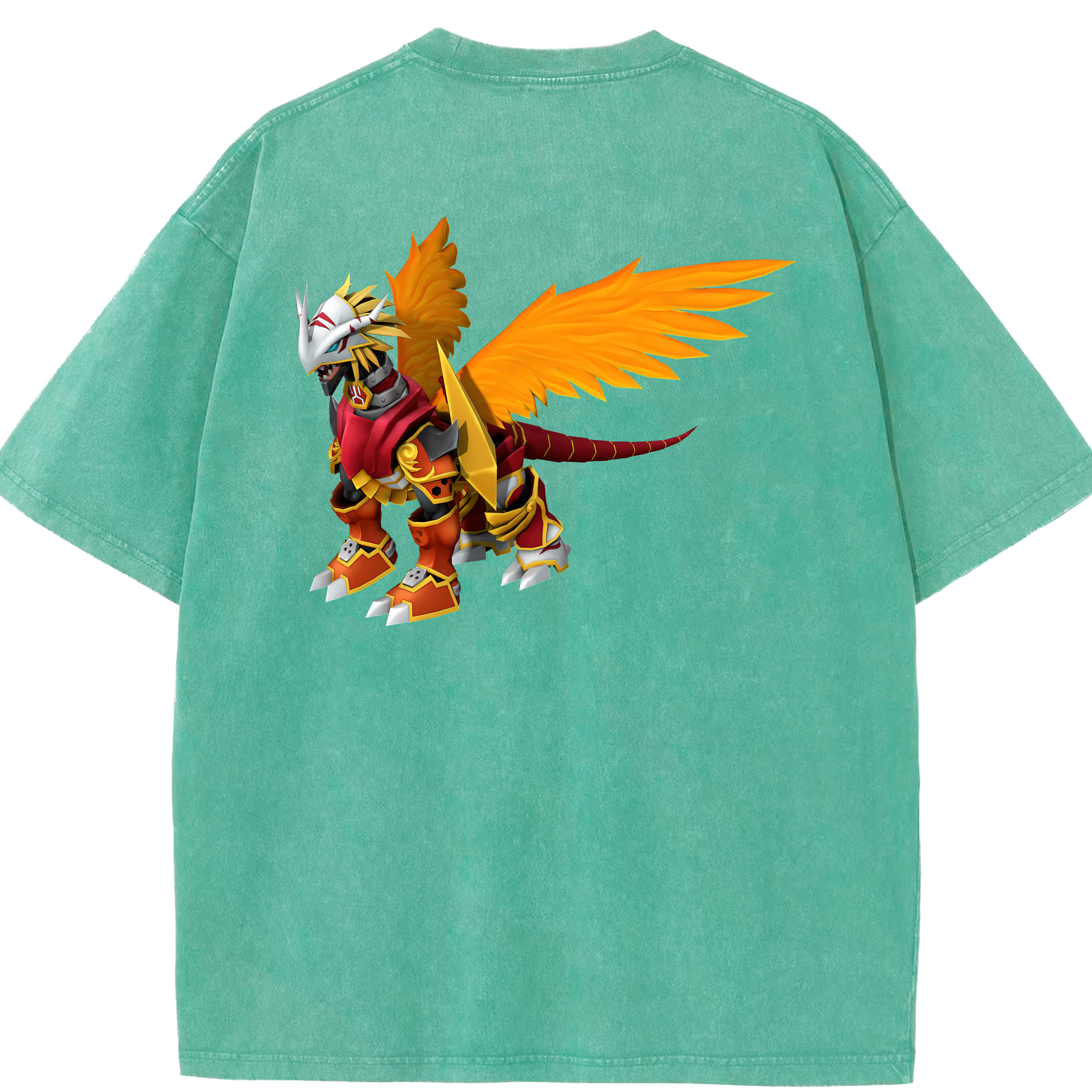 （画像用） Digimon デジタルモンスター/デジモン 綿100% ヴィンテージ風 半袖Tシャツ（背面プリント）
